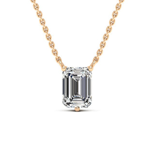 1.05TCW Emerald Cut Diamond Colleen Moissanite Necklace For Women