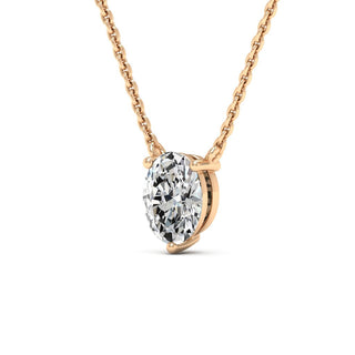0.9TCW Oval Cut Colleen Moissanite Diamond Necklace For Women