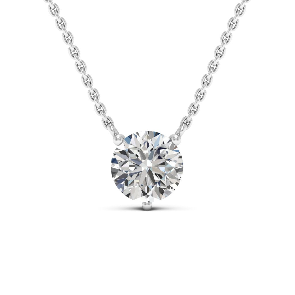 1.0CT Round Cut Diamond Colleen Moissanite Necklace For Her
