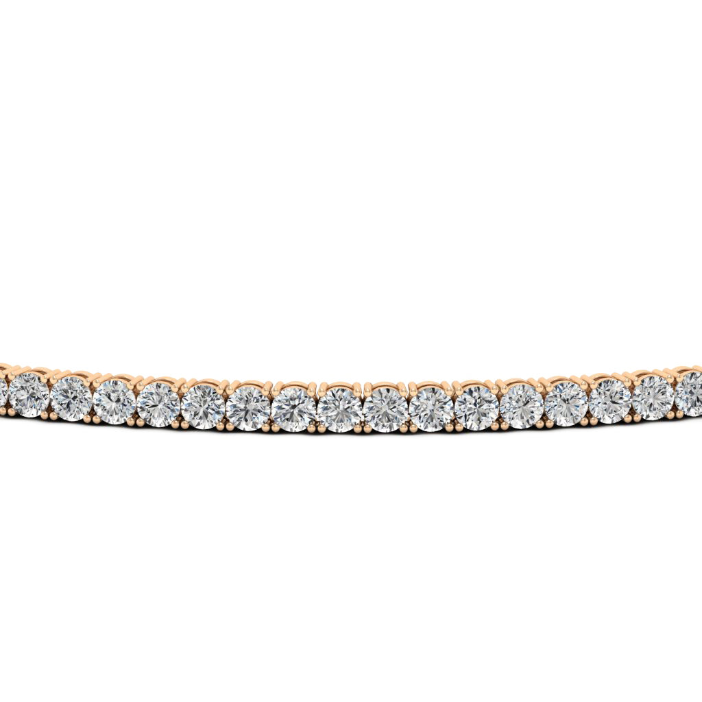 Round Cut Diamond Moissanite Tennis Necklace For Her