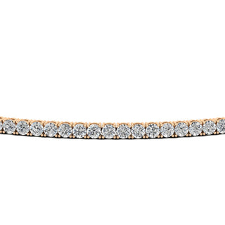 Round Cut Diamond Moissanite Tennis Necklace For Her