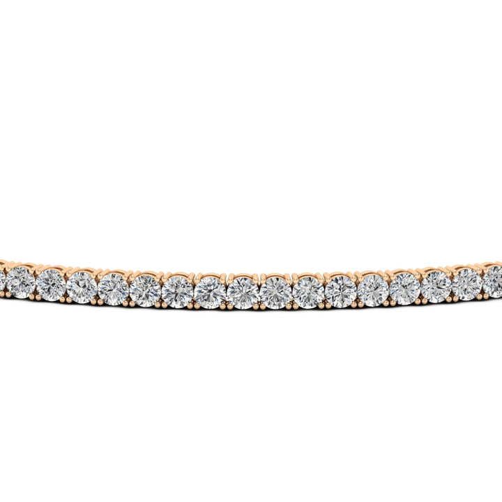 Round Cut Diamond Moissanite Tennis Necklace For Her