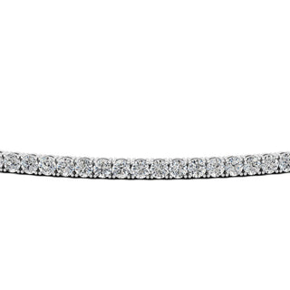 Round Cut Diamond Moissanite Tennis Necklace For Her