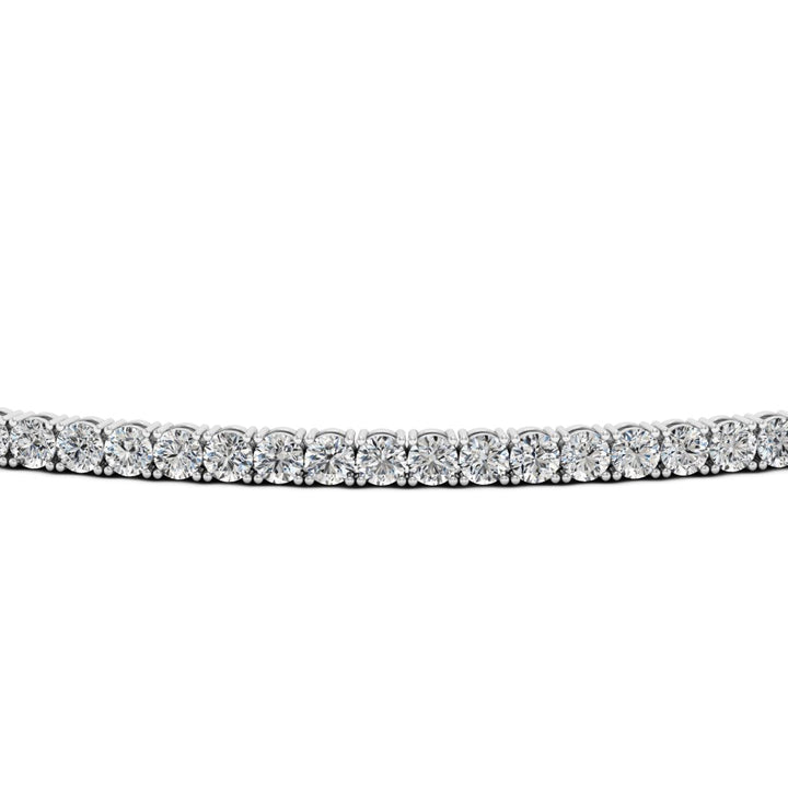 Round Cut Diamond Moissanite Tennis Necklace For Her