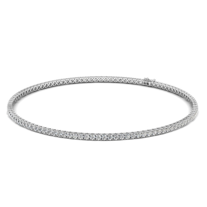 Round Cut Diamond Moissanite Tennis Necklace For Her