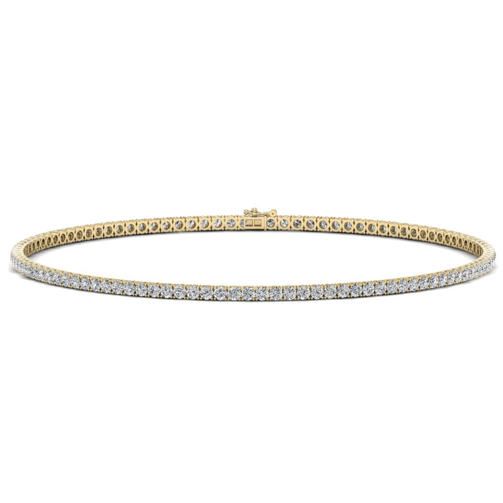 Round Cut Diamond Moissanite Tennis Necklace For Her
