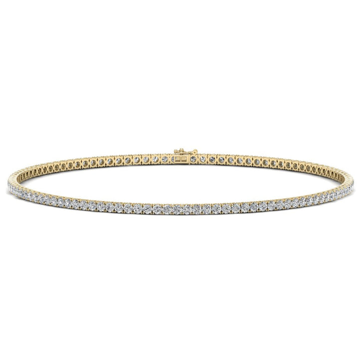 Round Cut Diamond Moissanite Tennis Necklace For Her