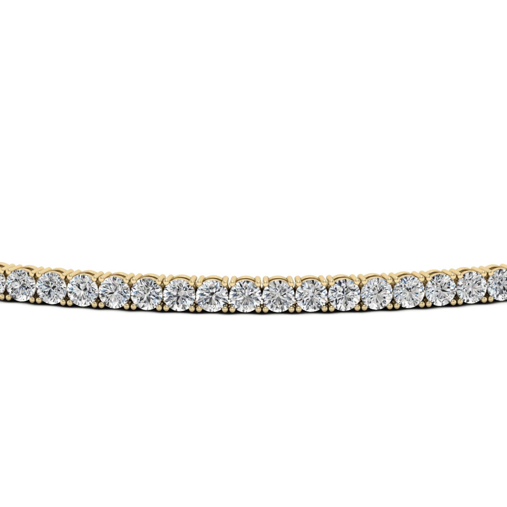Round Cut Diamond Moissanite Tennis Necklace For Her