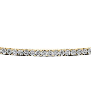 Round Cut Diamond Moissanite Tennis Necklace For Her