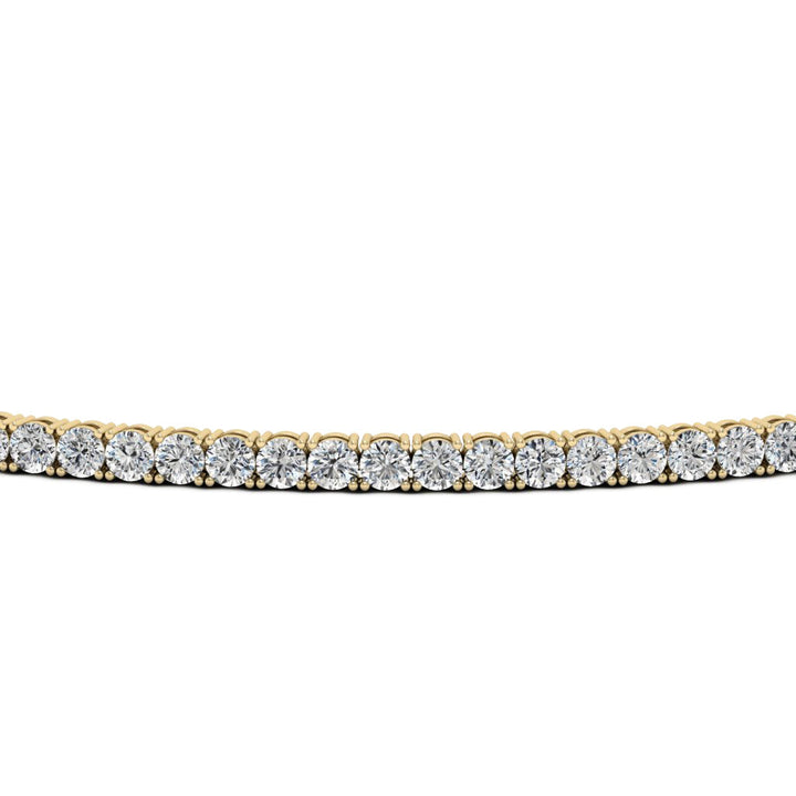 Round Cut Diamond Moissanite Tennis Necklace For Her