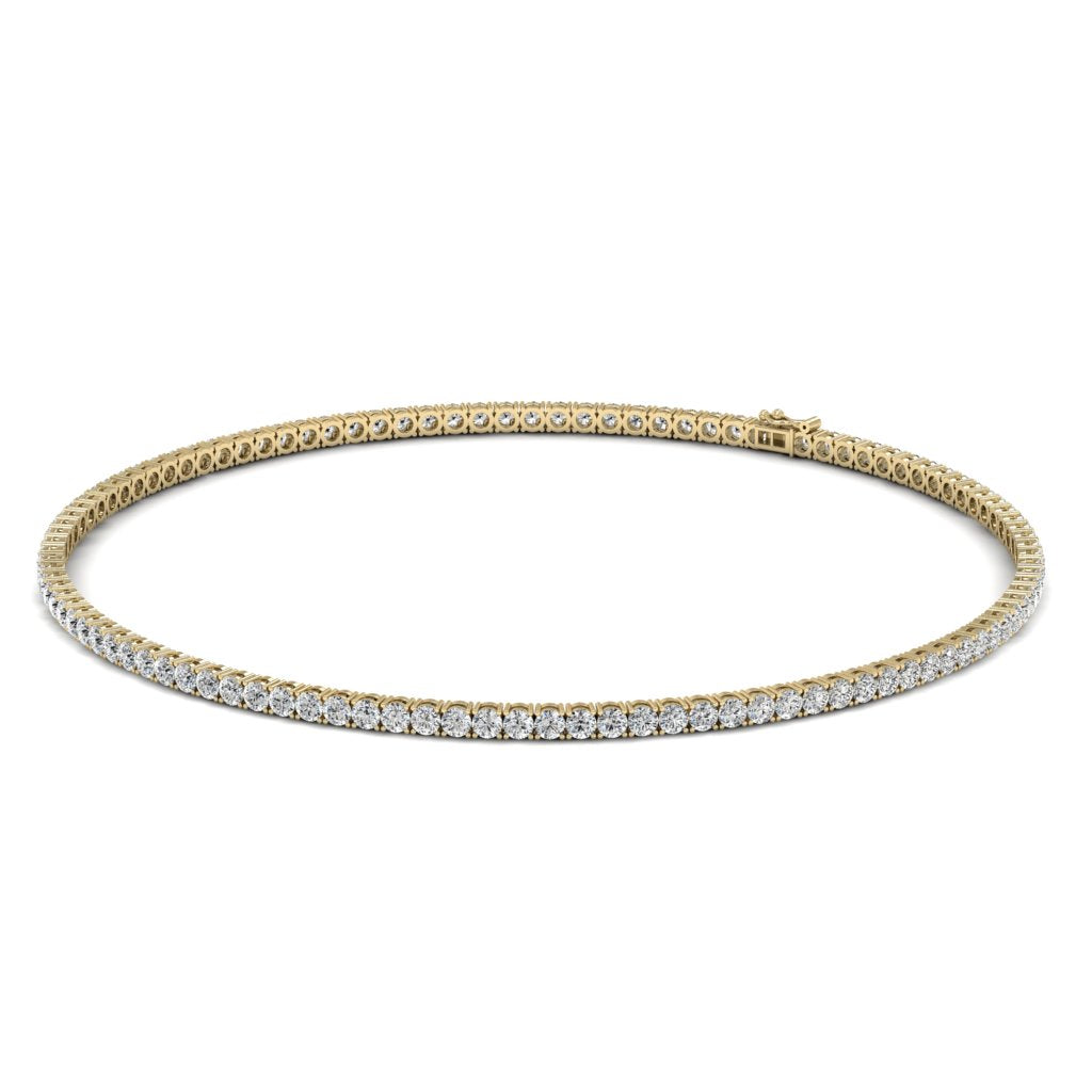 Round Cut Diamond Moissanite Tennis Necklace For Her