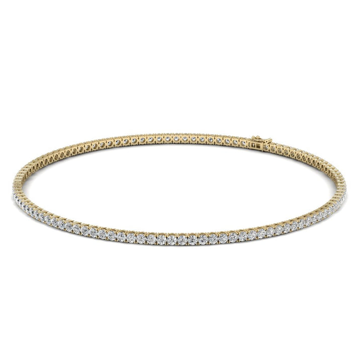 Round Cut Diamond Moissanite Tennis Necklace For Her