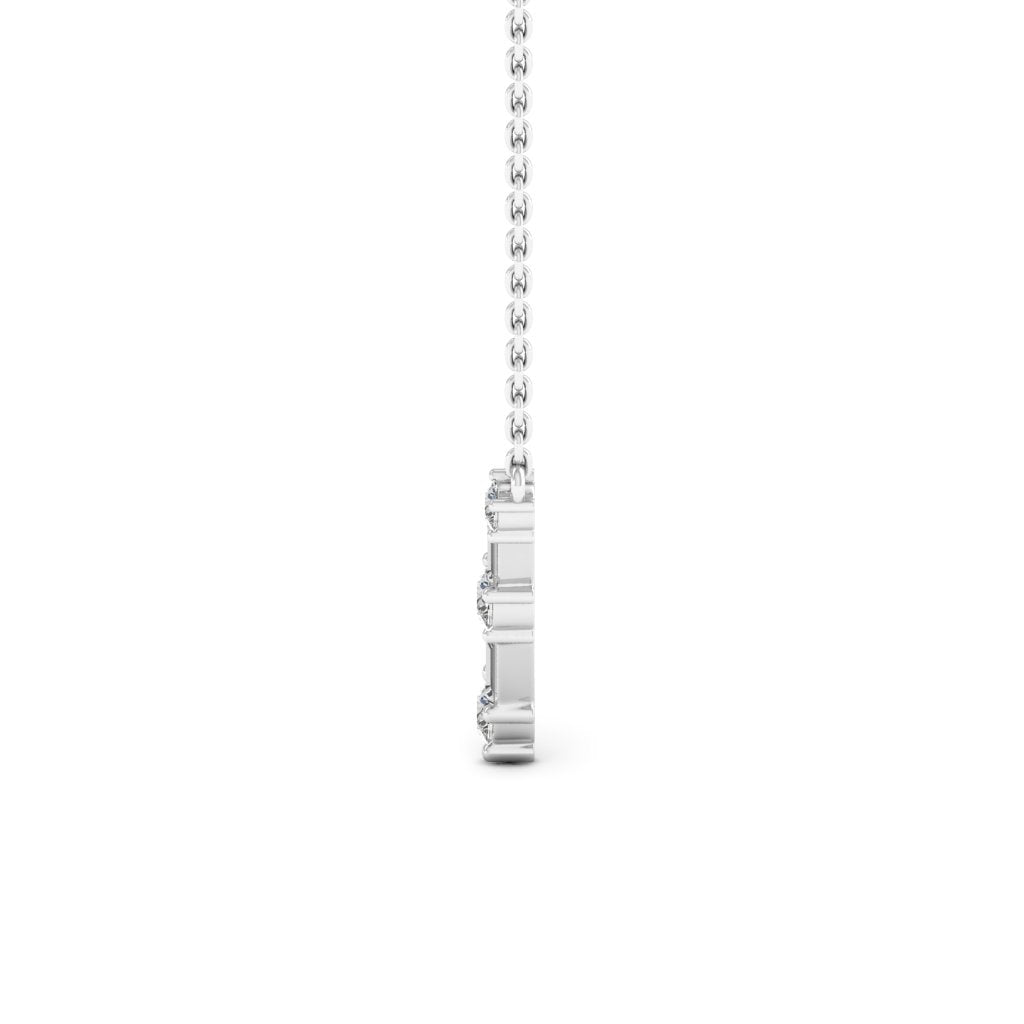 0.68TCW Round Cut Five Stone Diamond Moissanite Necklace For Her