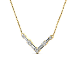 0.68TCW Round Cut Five Stone Diamond Moissanite Necklace For Her