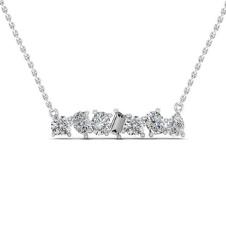 1.0TCW Six Stone Diamond Leia Moissanite Necklace For Women