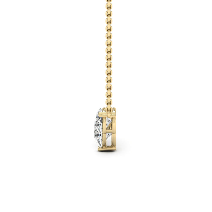 1.0CT Round Cut Three Stone Moissanite Diamond Necklace For Women