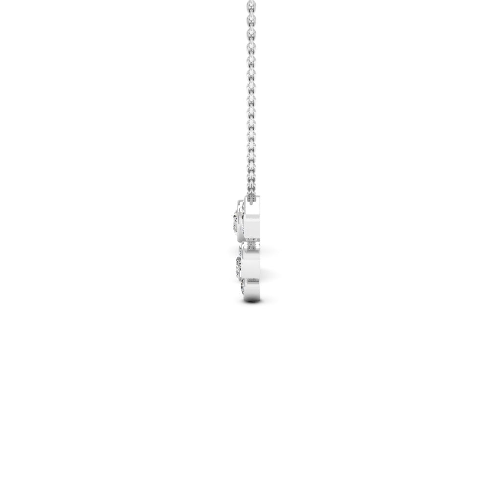 3.4TCW Bezel Set Five Stone Diamond Moissanite Necklace For Women