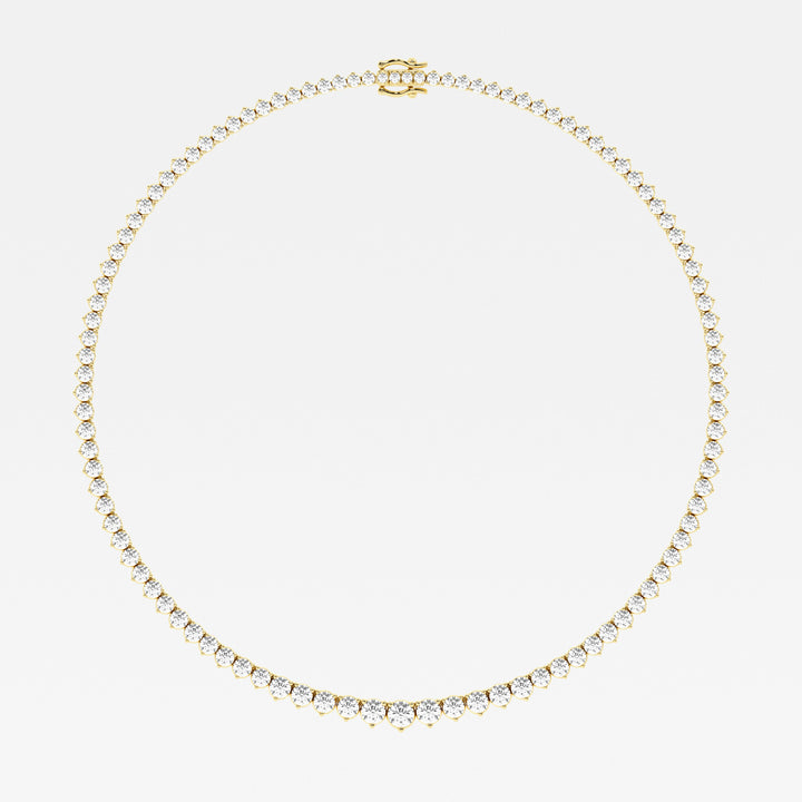Round Cut Moissanite Diamond Tennis Necklace For Women