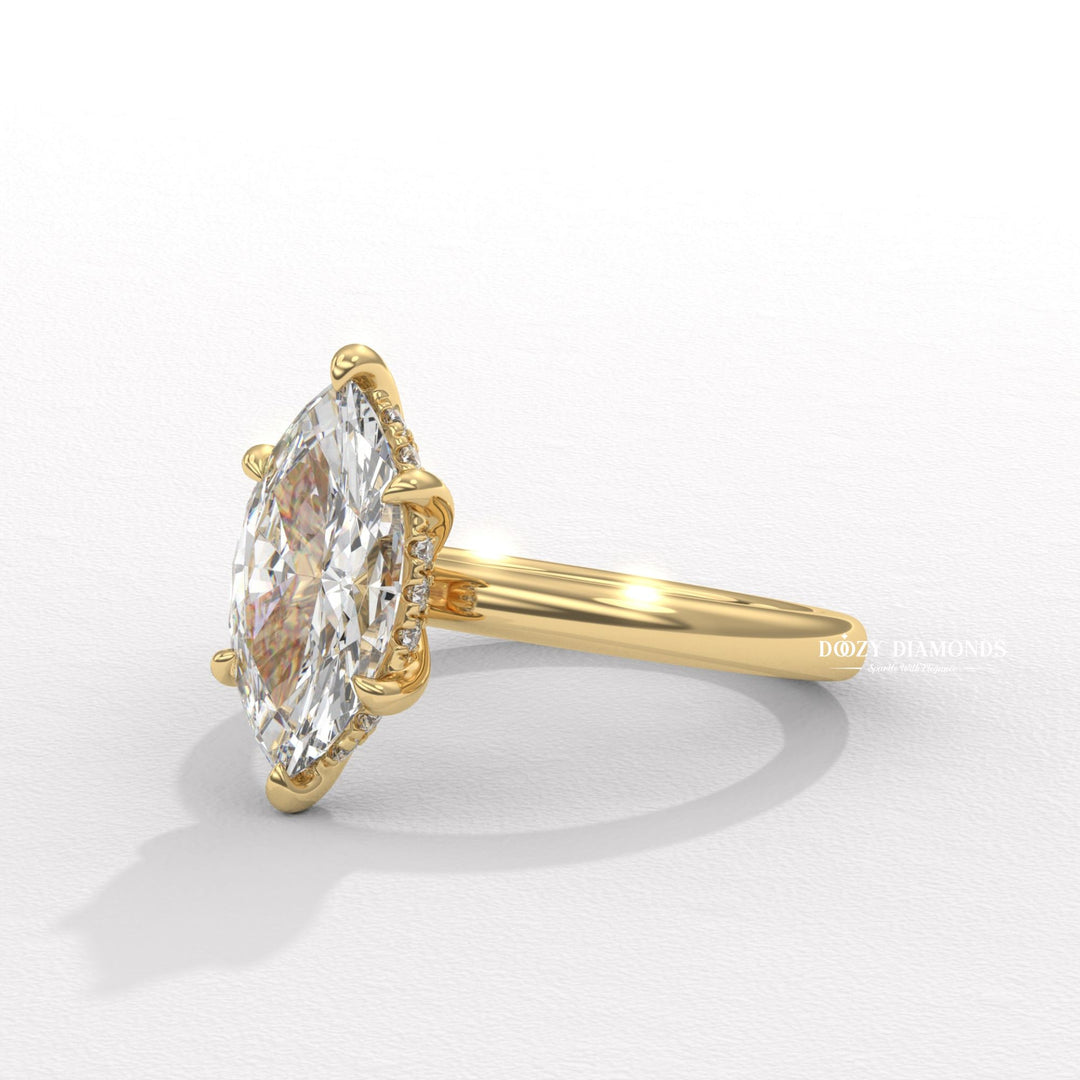 GIA certified marquise diamond ring
Ethical marquise diamond ring
Sustainable engagement ring