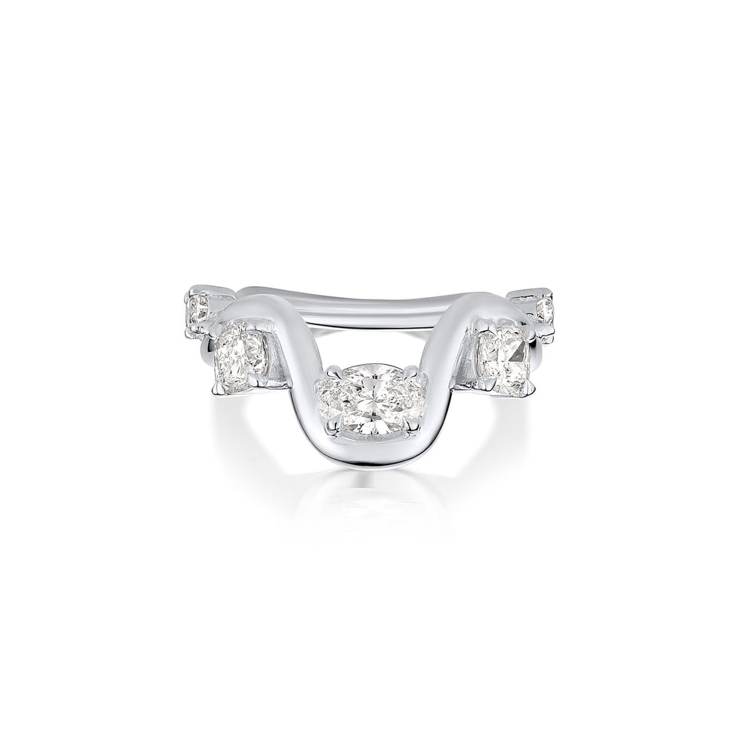 Oval & Cushion Diamond CVD EF/VVS Unique Wedding Band
