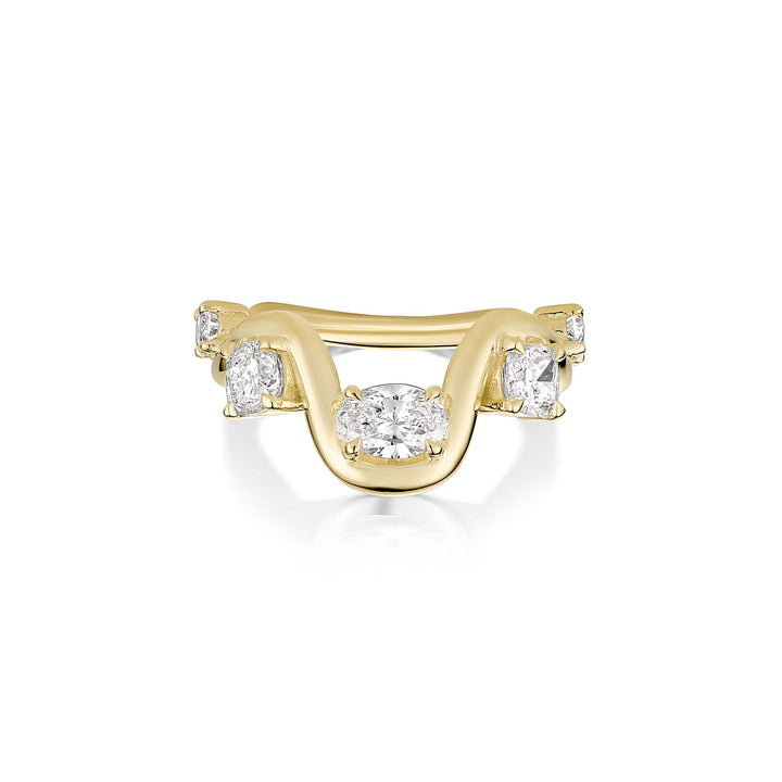 Oval & Cushion Diamond CVD EF/VVS Unique Wedding Band