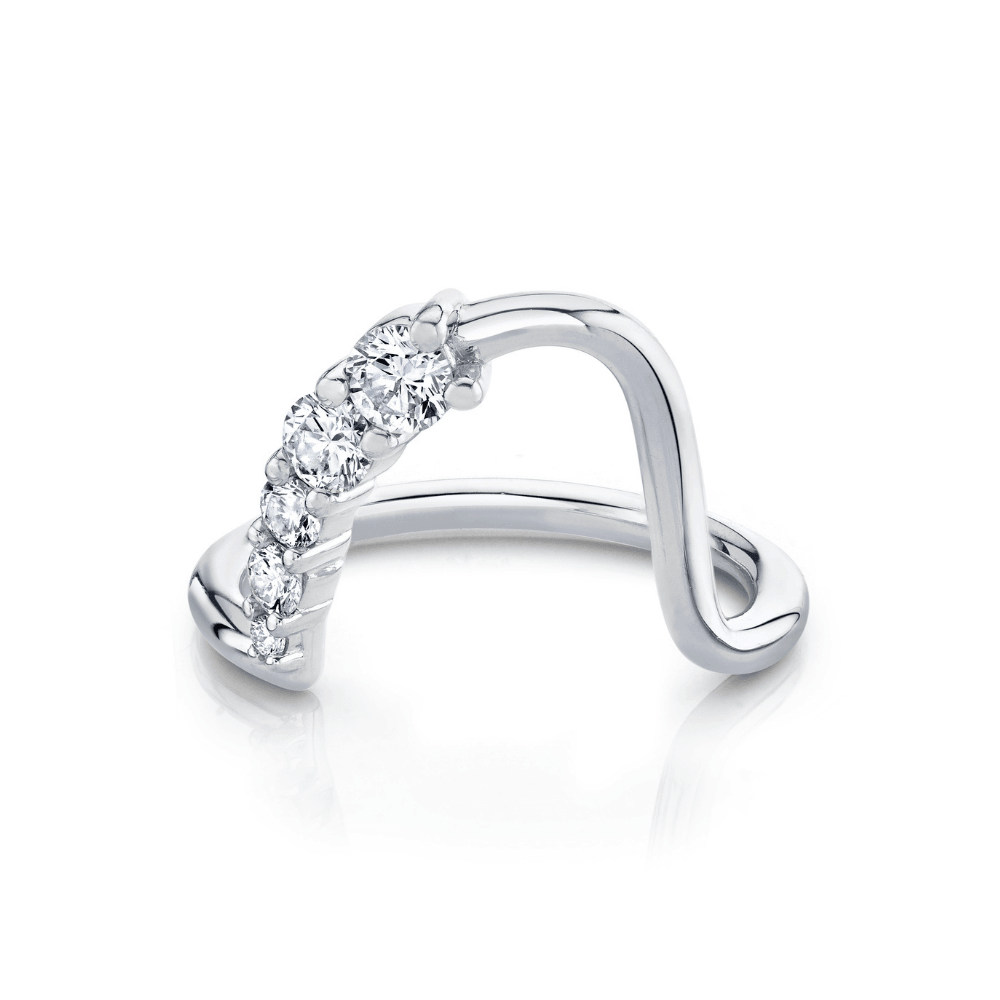 Round U Shape Diamond CVD EF/VVS Wedding Band for Her