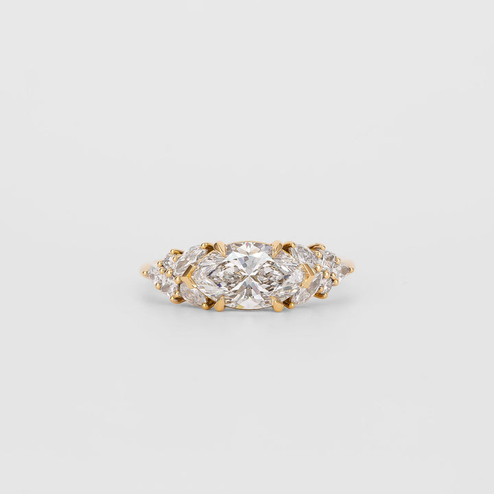 Marquise cut engagement ring, Marquise diamond engagement ring, Marquise solitaire engagement ring, Marquise halo engagement ring, 