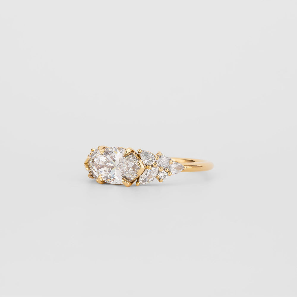 Marquise pave engagement ring, Marquise vintage engagement ring, Marquise classic engagement ring, Marquise modern engagement ring, 