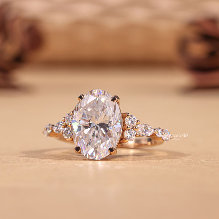 Oval local diamond engagement ring, Oval handmade diamond engagement ring, Oval customized diamond engagement ring, Oval made-to-order diamond engagement ring,