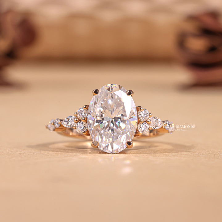 Oval ideal cut diamond engagement ring, Oval excellent cut diamond engagement ring, Oval very good cut diamond engagement ring, Oval fair cut diamond engagement ring,