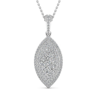 1.15TCW Round Cut Moissanite Leaf Diamond Necklace For Women