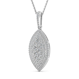 1.15TCW Round Cut Moissanite Leaf Diamond Necklace For Women