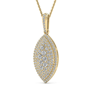 1.15TCW Round Cut Moissanite Leaf Diamond Necklace For Women