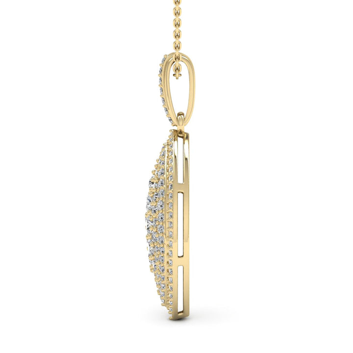 1.15TCW Round Cut Moissanite Leaf Diamond Necklace For Women