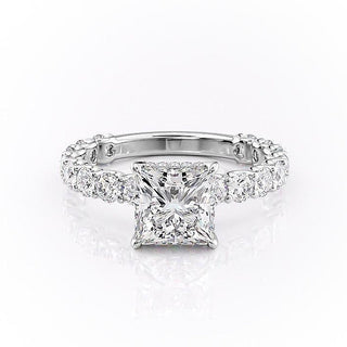 princess-cut-solitaire-pave-setting-moissanite-engagement-ring