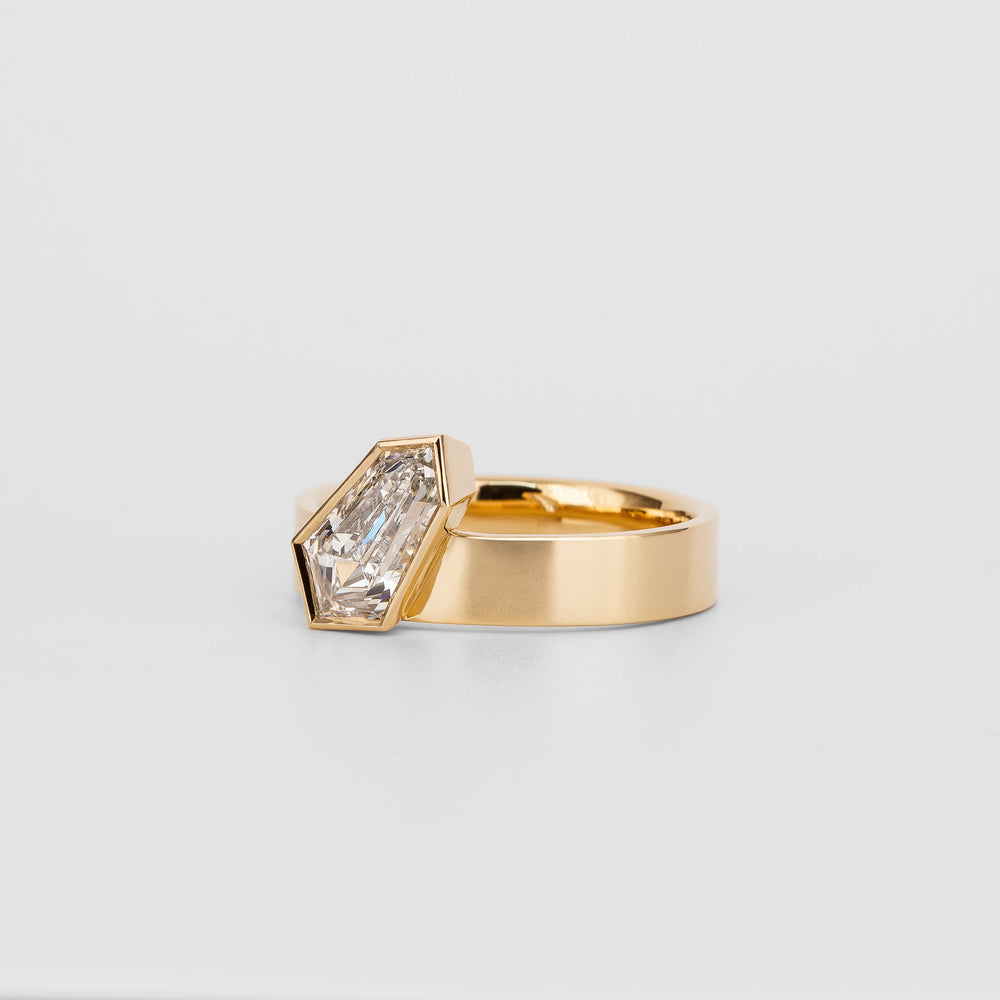 Shield cut solitaire engagement ring, Elegant shield cut wedding ring, Shield cut diamond ring in white gold, Vintage shield diamond ring for proposal, Best shield cut diamond ring designs