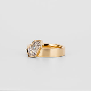 Shield cut solitaire engagement ring, Elegant shield cut wedding ring, Shield cut diamond ring in white gold, Vintage shield diamond ring for proposal, Best shield cut diamond ring designs