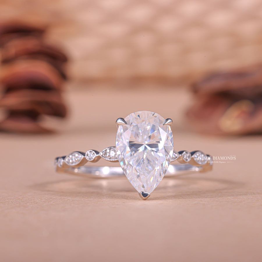 Best pave engagement rings, Classic pave diamond rings, Affordable pave engagement rings, Pave diamond ring in white gold, Unique pave engagement rings, 