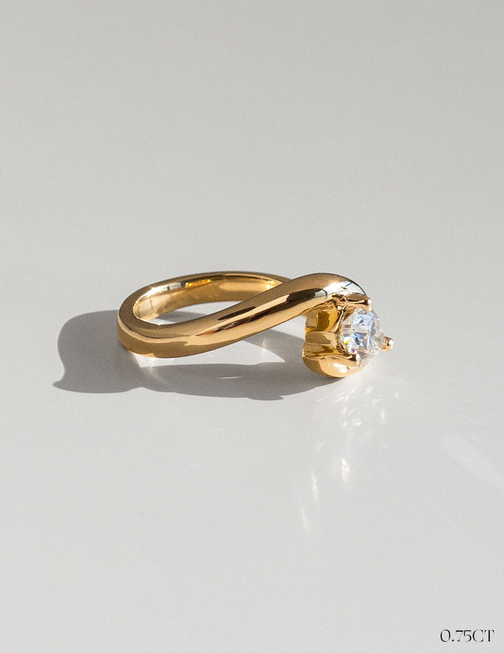 1.0CT-2.0CT Pear Cut Lab Grown Unique Diamond Engagement Ring