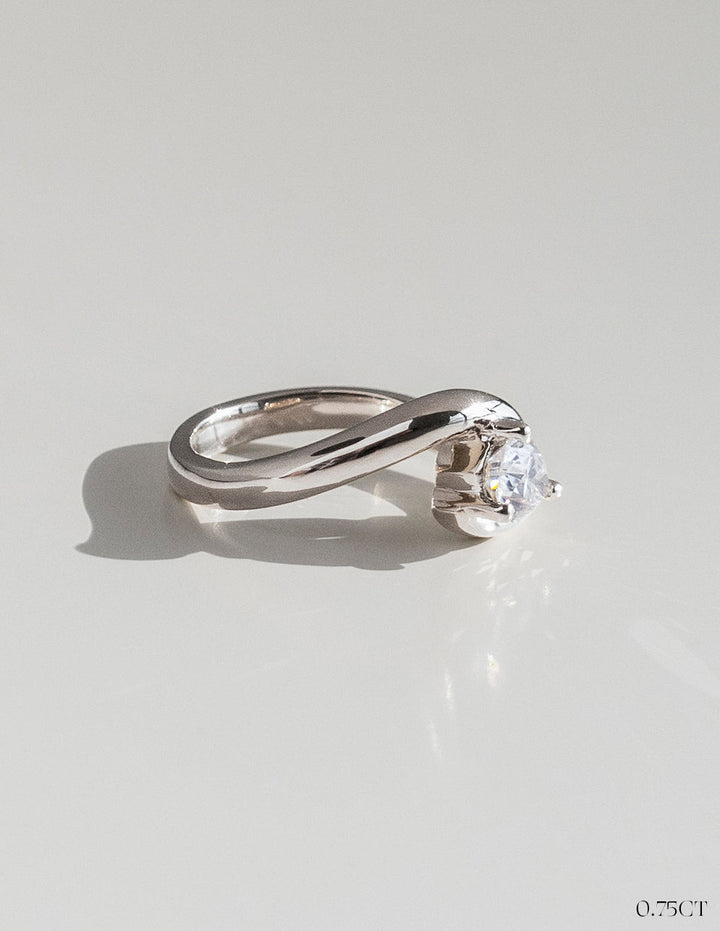 1.0CT-2.0CT Pear Cut Lab Grown Unique Diamond Engagement Ring