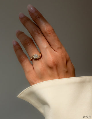 1.0CT-2.0CT Pear Cut Lab Grown Unique Diamond Engagement Ring