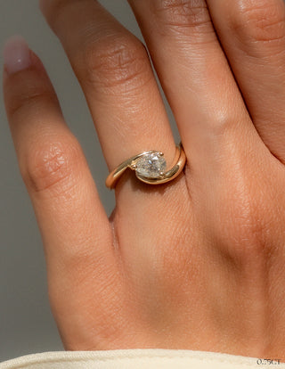 1.0CT-2.0CT Pear Cut Lab Grown Unique Diamond Engagement Ring