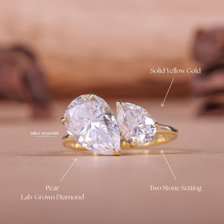 Pear high-quality diamond ring, Pear best diamond ring, Pear top-rated diamond ring, Pear online diamond ring, Pear handmade diamond ring, Pear customized diamond ring, 