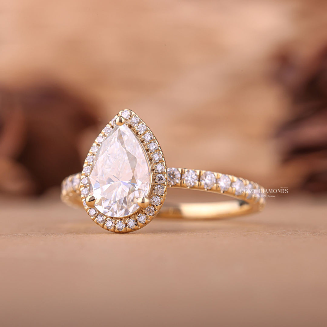Pear high-quality diamond ring, Pear best diamond ring, Pear top-rated diamond ring, Pear online diamond ring, Pear handmade diamond ring, Pear customized diamond ring