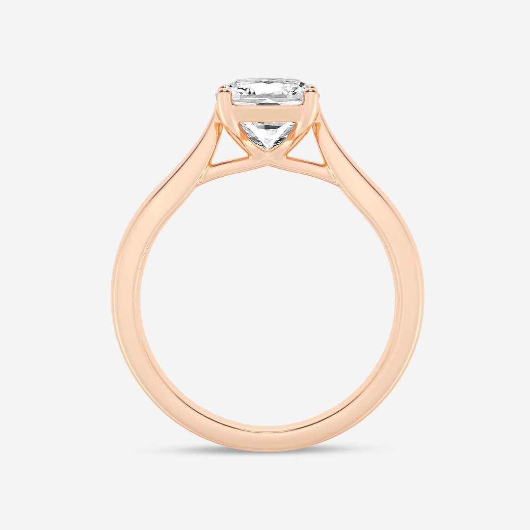 1.0CT Cushion Cut Moissanite Solitaire Diamond Engagement Ring