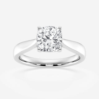 1.0CT Cushion Cut Moissanite Solitaire Diamond Engagement Ring