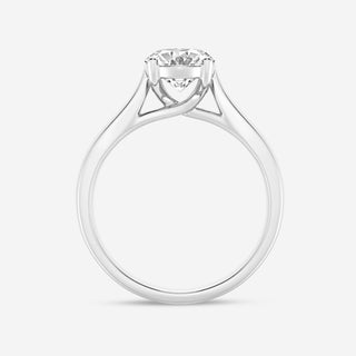 1.0CT Oval Cut Moissanite Diamond Trellis Solitaire Engagement Ring