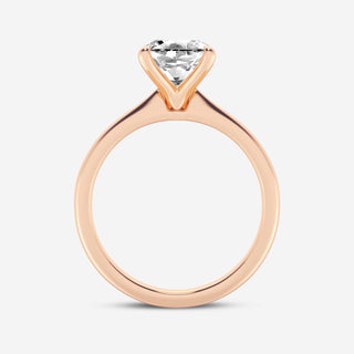 1.0CT Asscher Cut Moissanite Diamond Petite Solitaire Engagement Ring