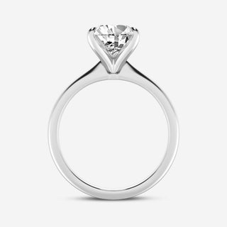 1.0CT Pear Cut Moissanite Diamond  Petite Solitaire Engagement Ring