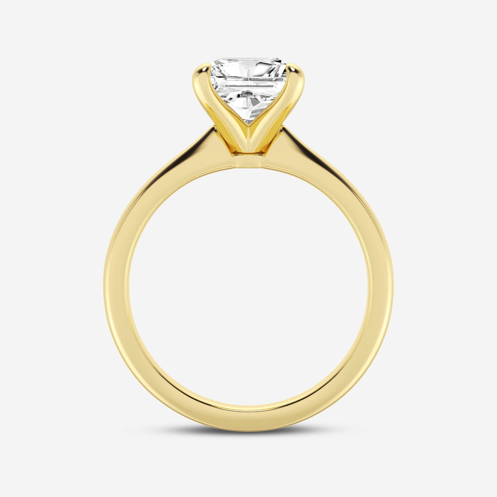 1.0CT Princess Cut Moissanite Petite Solitaire Diamond Engagement Ring